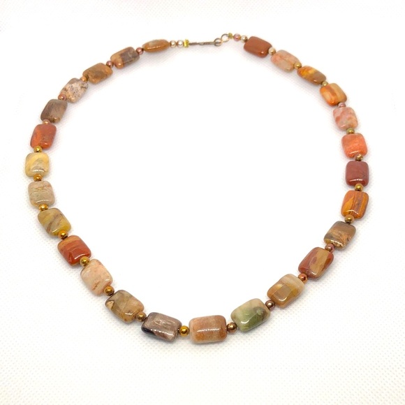 Jewelry - Vintage Multi-type Jasper Beaded Necklace
